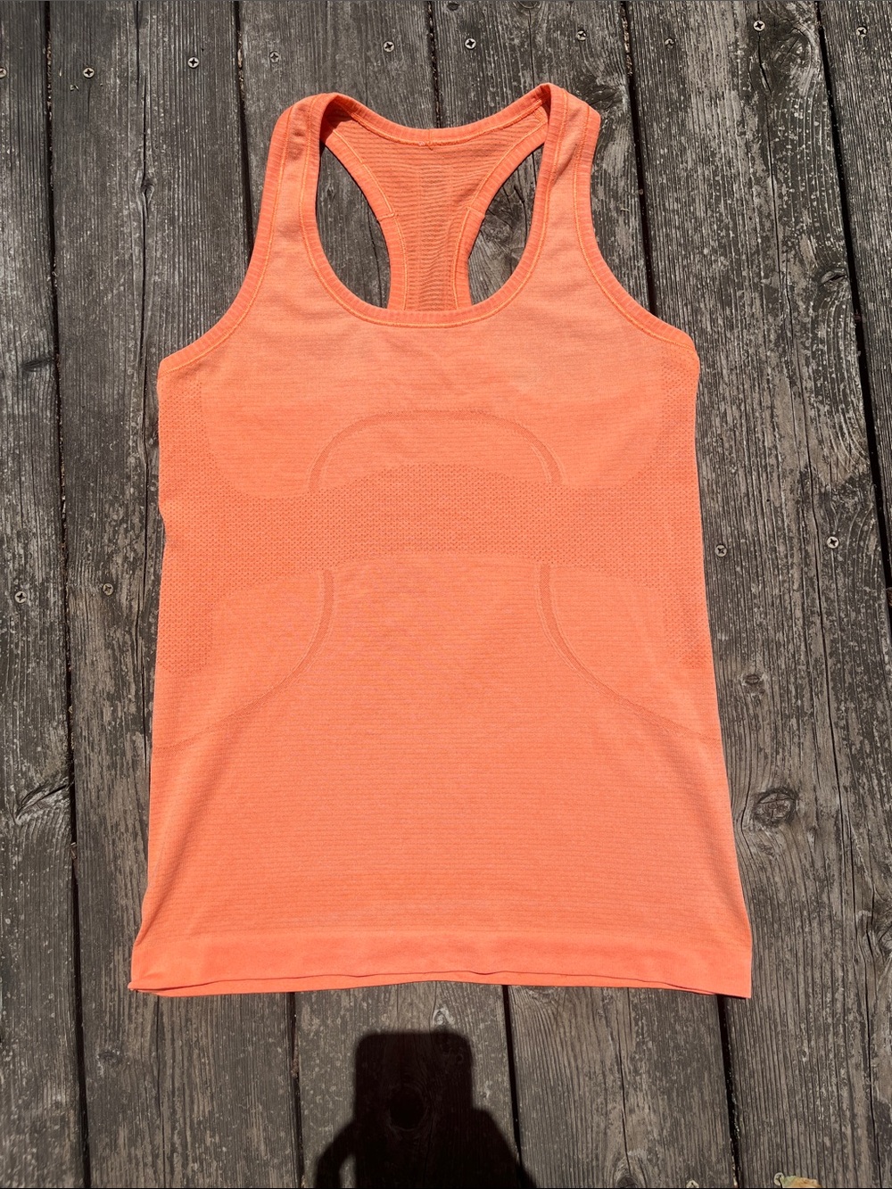 lululemon athletica Orange Seamless Racerback Tank